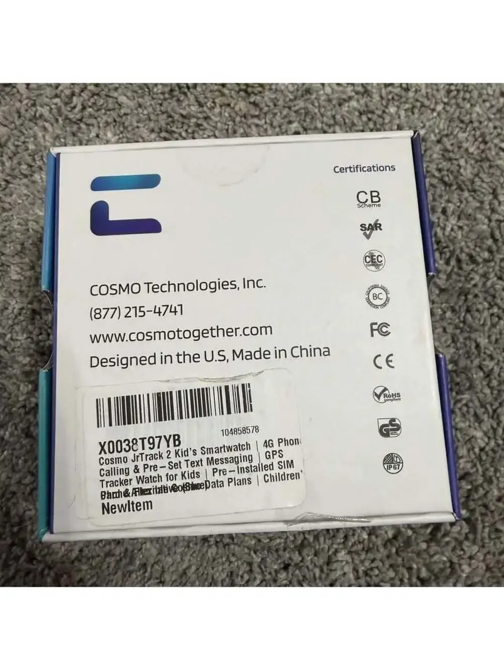 COSMO JrTrack 2 Kids Smartwatch